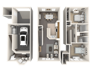 Bamboo I Floor Plan at Floresta, Jupiter, Florida