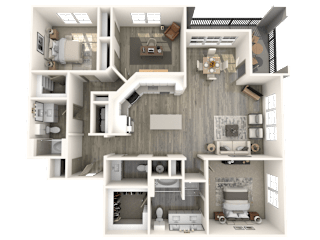 C1 Floor Plan at Inspire, Charlotte, NC, 28211