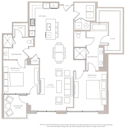 Cypress III Floor Plan at The Sutton, Atlanta, Georgia