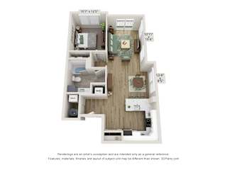 A2 Floor Plan | 815 Sq. Ft. at Edgebrook Residences, Merrimack, NH