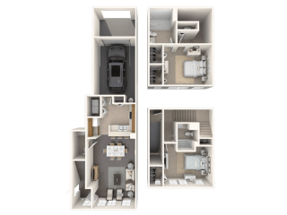 Gardenia Floor Plan at Floresta, Jupiter