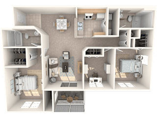 Naples Floor Plan at Promenade at Reflection Lakes, Florida, 33907