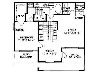 Floor Plan 1X1 B Classic