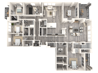 4 bed 3.4 bath A Penthouse Floor Plan at Paramount on Lake Eola, Orlando, FL, 32801