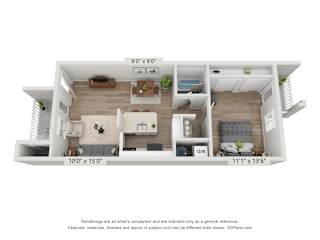 Balboa one bedroom apartment at Promontory, Arizona, 85704