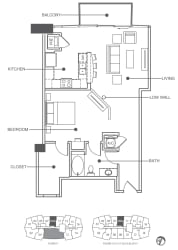 Residence 9A Floor Plan at Element, Florida, 33602