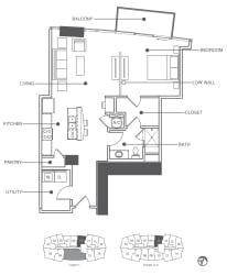 Residence 11 Floor Plan at Element, Tampa, FL, 33602
