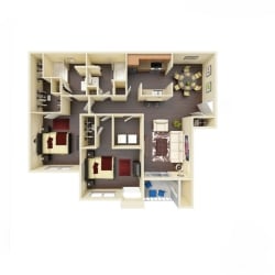 B1 Floor Plan at River Stone Ranch, Texas, 78749