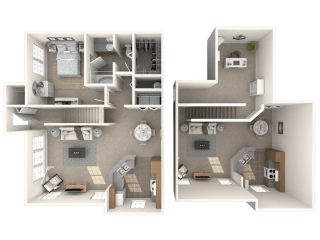 St Croix with Loft Floor Plan at Bay Harbor, Fort Myers
