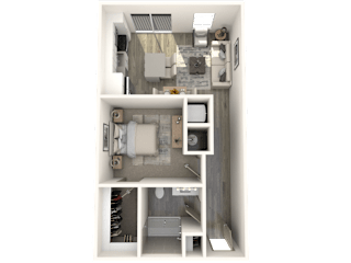 Studio Floor Plan at Inspire, Charlotte, NC