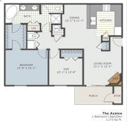 The Azalea Floor Plan at Saddleworth Green, Florida, 34474