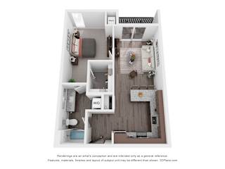 2 bed 2 bathroom G Floorplan at Maven on Broadway Apartments, Minnesota