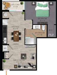 A3 Floor Plan at Quantum Apartments, Florida