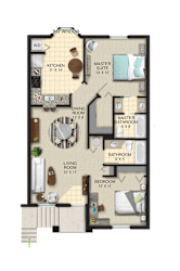 Floor Plan Alessandra 2 at Portofino Landings, Fort Pierce, 34947