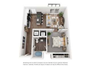1B4 Floor Plan at The Revival, Salt Lake City
