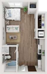 Oxygen Max floorplan at SevenO2 Main Apartments, Utah, 84101
