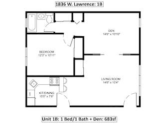 a floor plan of a small house with a bedroom and a living room