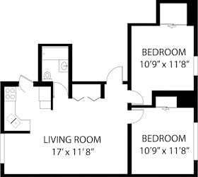 Wilson Court Two Bedroom Floor Plan