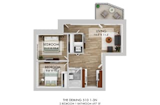 The Deming 510 1-3N Floor Plan