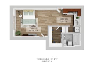 The Deming 512 1-3W Floor Plan