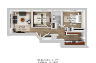 The Deming 518 1-3W Floor Plan