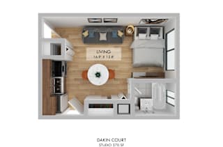 Dakin Court Studio Floor Plan