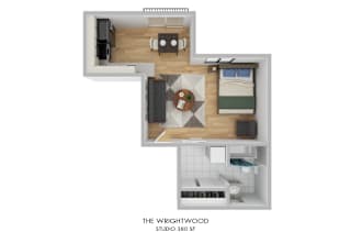 The Wrightwood Studio Floor Plan