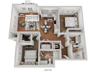 Floor Plan Edward Lake (2 Bedroom)
