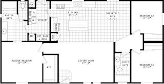 A black and white floor plan of a house with labeled rooms.