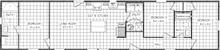 A black and white floor plan of a house with labeled rooms.