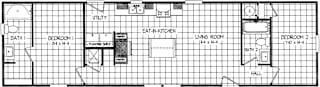 A black and white image of a house floor plan.