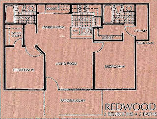 the floor plan for the redwood floor plan with bedrooms and baths