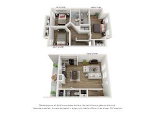 Floor Plan 3 Bedroom Townhouse