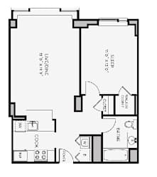 A2 Floor Plan at Shearwood Station, New Rochelle, NY