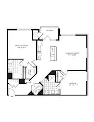 B3 Floor Plan at The Sheffield Englewood, New Jersey