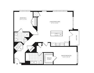 B5 Floor Plan at The Sheffield Englewood, New Jersey