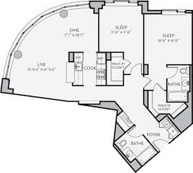 B11 Floor Plan at Shearwood Station, New Rochelle, New York