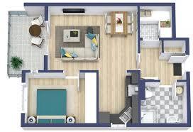 A floor plan of a house with a kitchen, living room, and two bedrooms.