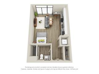 Whitmore II - Studio, 1 Bath - Downtown Kalamazoo, MI Apartments - 400 Rose