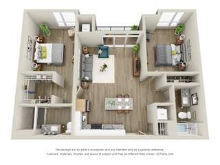 Bella Vista - 2 Bed, 2 Bath with Balcony - Downtown Kalamazoo, MI Apartments - 400 Rose