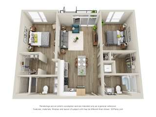 Arcadia - 2 Bed, 2 Bath with Walkout - Downtown Kalamazoo, MI Apartments - 400 Rose
