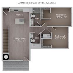 the 1120 floor plan  warmblood residences  460 sq ft