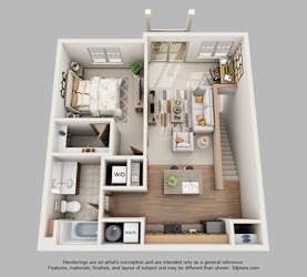 Floor Plan 1-Bedroom Standard