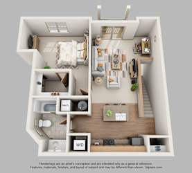 Floor Plan 1-Bedroom Standard