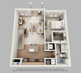 Floor Plan 1-Bedroom Standard