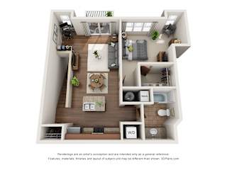 Floor Plan 1-Bedroom Deluxe