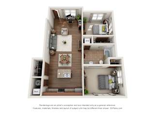 Floor Plan 2-Bedroom Deluxe