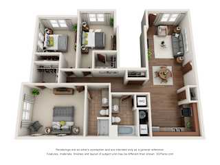 Floor Plan 3-Bedroom Deluxe with Garage