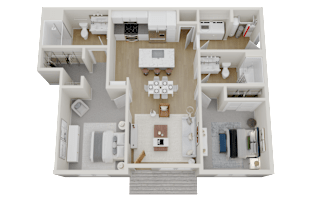 a floor plan of a house with a bedroom and a living room