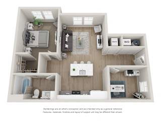1 Bedroom, 1 Bathroom with Den at The Locklyn Apartments